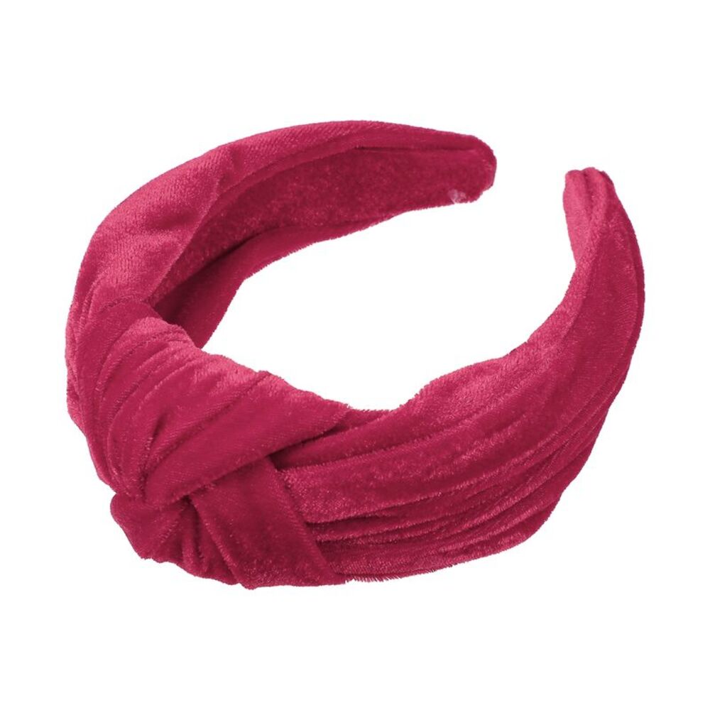 Velvet Wide Knotted Hairband Hairband Hair Hoop Rose Red